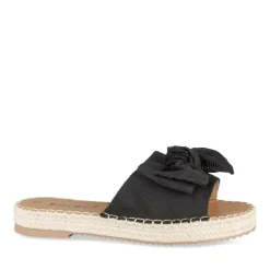 Mules Corde NOIR Femme Motif Uni A Enfiler