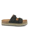 Mules Corde NOIR Femme Motif Paillettes A Enfiler