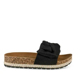 Mules Corde NOIR Femme Motif Paillettes A Enfiler