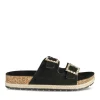 Mules Corde NOIR Femme Motif Uni A Enfiler