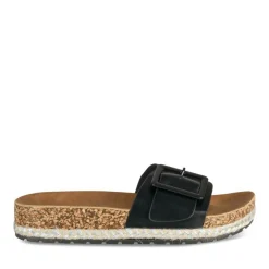 Mules Corde NOIR Femme Motif Uni A Enfiler