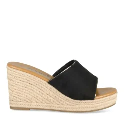 Mules Corde NOIR Femme Motif Uni A Enfiler
