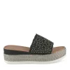 Mules Corde NOIR Femme Motif Paillettes A Enfiler