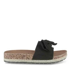 Mules Corde NOIR Femme Motif Uni A Enfiler