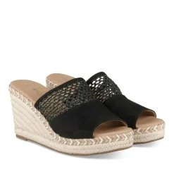Mules Corde NOIR Femme Motif Uni A Enfiler
