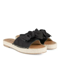 Mules Corde NOIR Femme Motif Uni A Enfiler