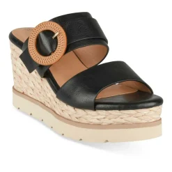 Mules Corde NOIR Femme Motif Uni A Enfiler