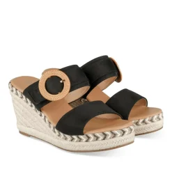 Mules Corde NOIR Femme Motif Uni A Enfiler