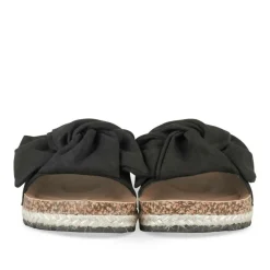 Mules Corde NOIR Femme Motif Uni A Enfiler