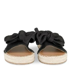 Mules Corde NOIR Femme Motif Uni A Enfiler