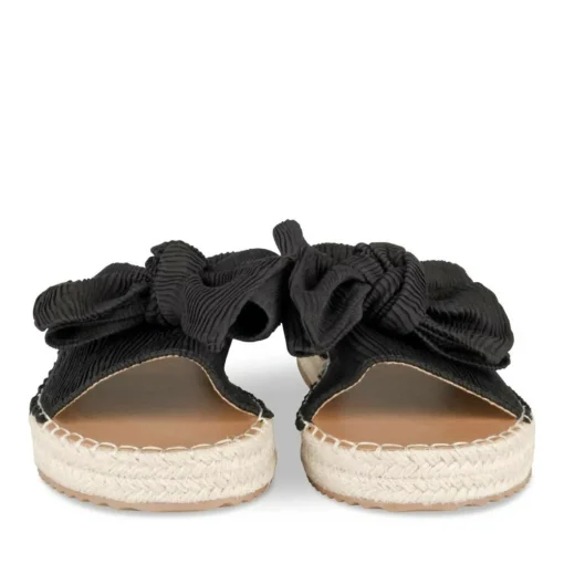 Mules Corde NOIR Femme Motif Uni A Enfiler
