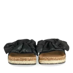 Mules Corde NOIR Femme Motif Uni A Enfiler