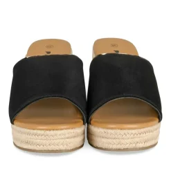 Mules Corde NOIR Femme Motif Uni A Enfiler
