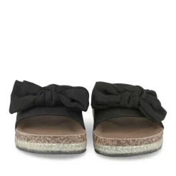 Mules Corde NOIR Femme Motif Uni A Enfiler