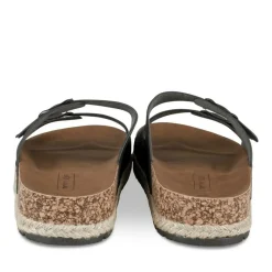 Mules Corde NOIR Femme Motif Uni A Enfiler
