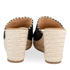 Mules Corde NOIR Femme Motif Uni A Enfiler