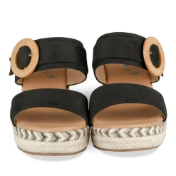 Mules Corde NOIR Femme Motif Uni A Enfiler