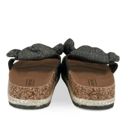 Mules Corde NOIR Femme Motif Rayures A Enfiler
