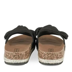 Mules Corde NOIR Femme Motif Uni A Enfiler