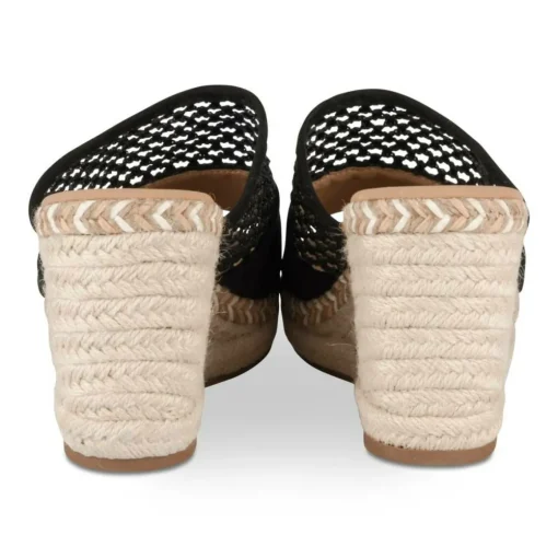 Mules Corde NOIR Femme Motif Uni A Enfiler