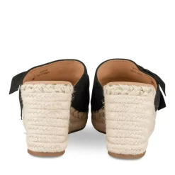 Mules Corde NOIR Femme Motif Chaîne A Enfiler