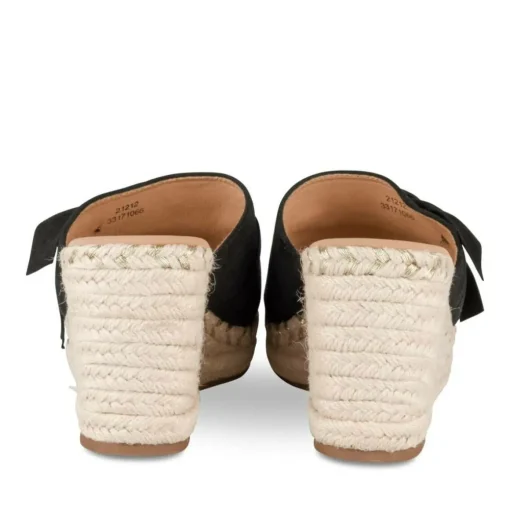 Mules Corde NOIR Femme Motif Chaîne A Enfiler