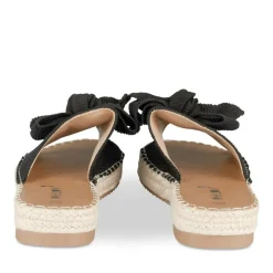 Mules Corde NOIR Femme Motif Uni A Enfiler