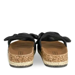 Mules Corde NOIR Femme Motif Uni A Enfiler