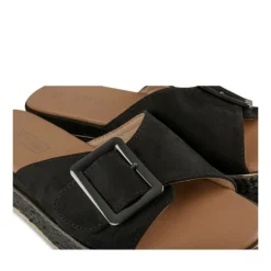 Mules Corde NOIR Femme Motif Uni A Enfiler