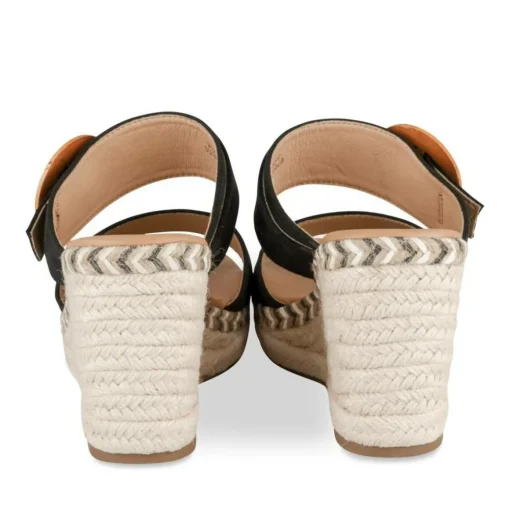Mules Corde NOIR Femme Motif Uni A Enfiler