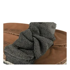 Mules Corde NOIR Femme Motif Rayures A Enfiler