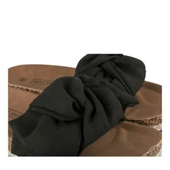 Mules Corde NOIR Femme Motif Uni A Enfiler