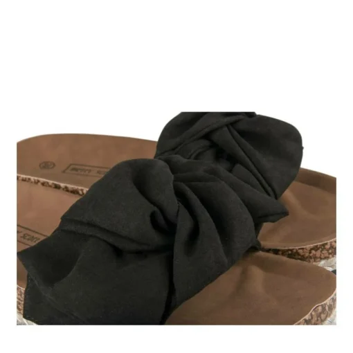 Mules Corde NOIR Femme Motif Uni A Enfiler