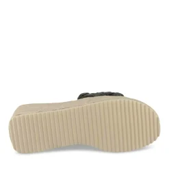 Mules Corde NOIR Femme Motif Tressé A Enfiler
