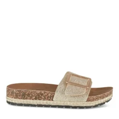 Mules Corde OR Femme Motif Paillettes A Enfiler