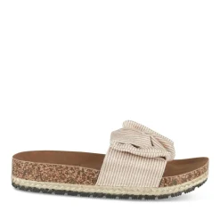 Mules Corde OR Femme Motif Rayures A Enfiler