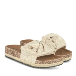 Mules Corde OR Femme Motif Paillettes A Enfiler