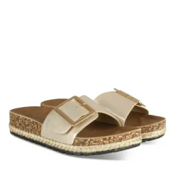 Mules Corde OR Femme Motif Uni A Enfiler