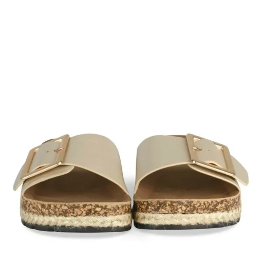 Mules Corde OR Femme Motif Uni A Enfiler