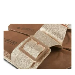 Mules Corde OR Femme Motif Paillettes A Enfiler