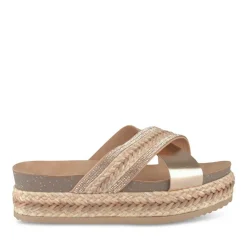 Mules Corde ROSE Femme Motif Paillettes A Enfiler