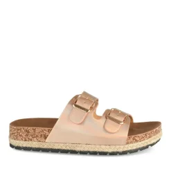 Mules Corde ROSE Femme Motif Iridescent A Enfiler