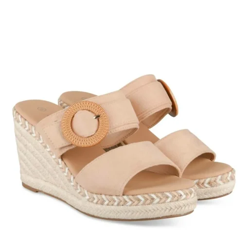 Mules Corde ROSE Femme Motif Uni A Enfiler