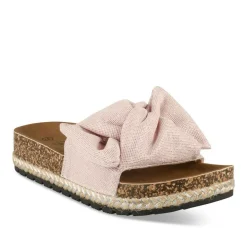 Mules Corde ROSE Femme Motif Paillettes A Enfiler
