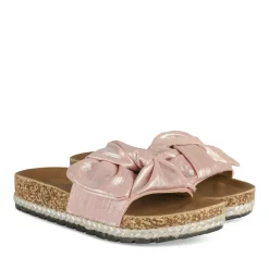 Mules Corde ROSE Femme Motif Uni A Enfiler