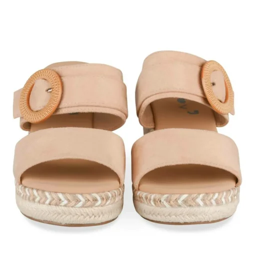 Mules Corde ROSE Femme Motif Uni A Enfiler