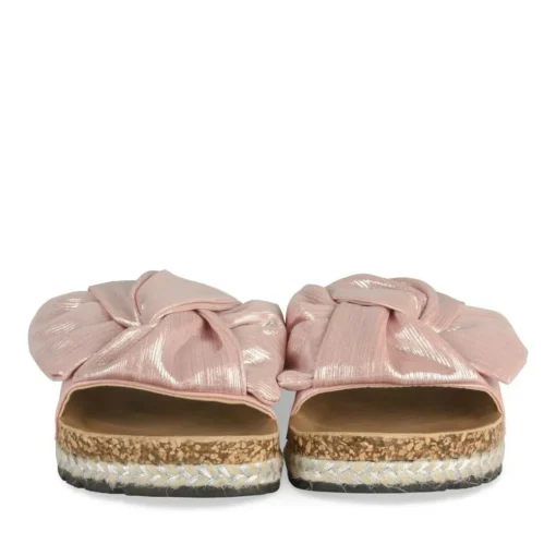 Mules Corde ROSE Femme Motif Uni A Enfiler