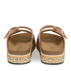 Mules Corde ROSE Femme Motif Vernis A Enfiler