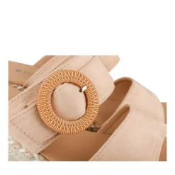 Mules Corde ROSE Femme Motif Uni A Enfiler
