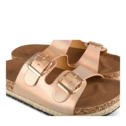 Mules Corde ROSE Femme Motif Iridescent A Enfiler